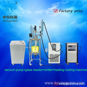 CE Certificated chemical jacketed glass reactor lab